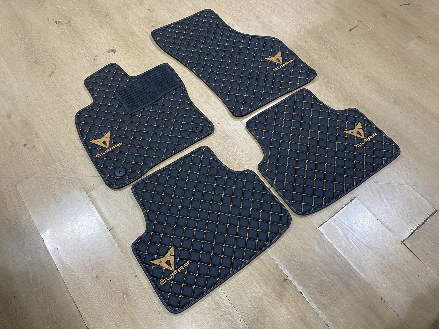 Leather Car Mats For Cupra Formentor TSI 2020-2025 , Custom Design , Custom Embroidery Logo , Custom Mat Pattern for Your Vehicle