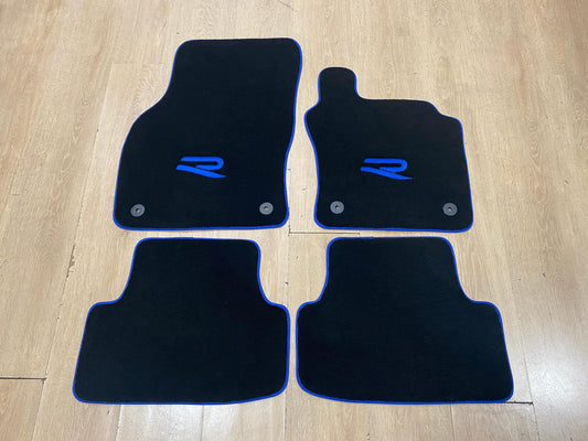 Luxury Floor Car Mats for Volkswagen Golf 8 R 2021 - 2024 RHD , Set of 4 , Made to Order