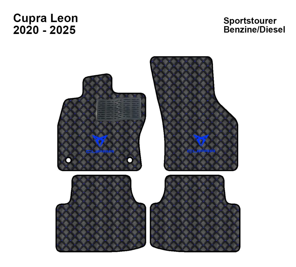 Cupra Leon 2020 - 2025 Benzin/Dizel Uyumlu Lüks Deri Oto Paspas Takımı (4 Parça), Sipariş Üzerine Üretilir