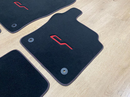 R.H.D Luxury Floor Car Mats For Volkswagen Golf 8 GTI Clubsport 2021-2025 , Set of 4 , Made to Order
