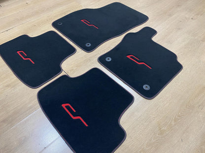 R.H.D Luxury Floor Car Mats For Volkswagen Golf 8 GTI Clubsport 2021-2025 , Set of 4 , Made to Order