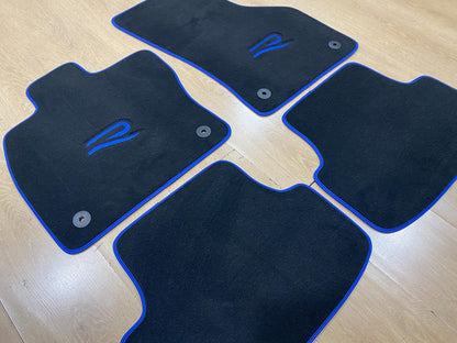 Luxury Floor Car Mats for Volkswagen Golf 8 R 2021 - 2024 , Set of 4 , Made to Order