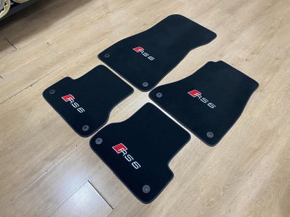 R.H.D Floor Car Mats For Audi RS6 2011-2018 C7 , Custom Design , Custom Embroidery Logo , Custom Mat Pattern for Your Vehicle