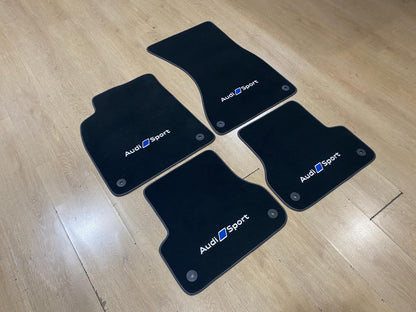 Floor Car Mats For Audi A6 2011-2018 C7 Audi Sport Logo, Custom Design , Custom Embroidery Logo , Custom Mat Pattern for Your Vehicle