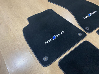 Floor Car Mats For Audi A6 2011-2018 C7 Audi Sport Logo, Custom Design , Custom Embroidery Logo , Custom Mat Pattern for Your Vehicle