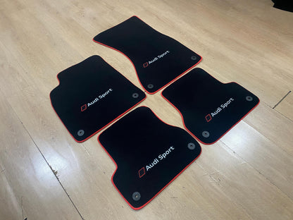 Floor Car Mats For Audi A7 2011-2018 C7 Audi Sport Logo , Custom Design , Custom Embroidery Logo , Custom Mat Pattern for Your Vehicle