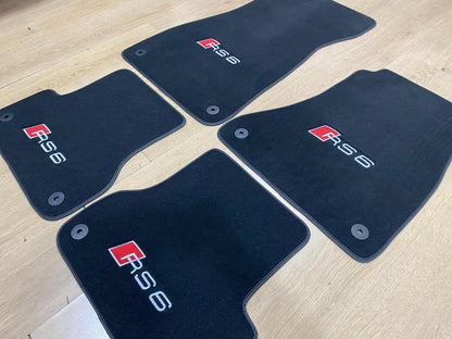 R.H.D Floor Car Mats For Audi RS6 2011-2018 C7 , Custom Design , Custom Embroidery Logo , Custom Mat Pattern for Your Vehicle