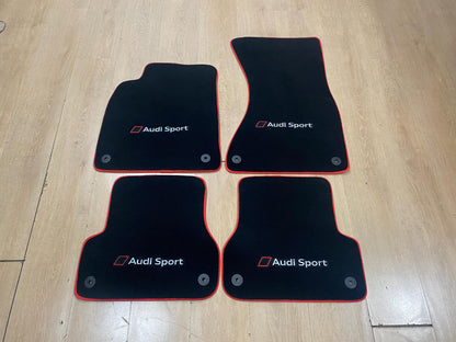 Floor Car Mats For Audi A7 2011-2018 C7 Audi Sport Logo , Custom Design , Custom Embroidery Logo , Custom Mat Pattern for Your Vehicle