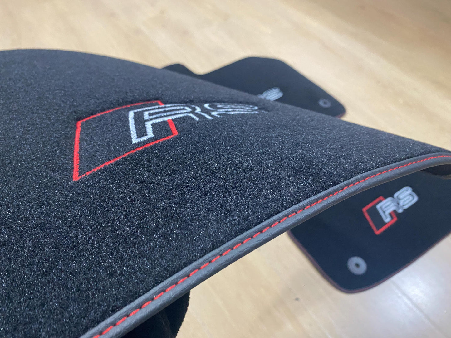 R.H.D Floor Car Mats For Audi RS3 2013-2020 8V RS Logo , Custom Design , Custom Embroidery Logo , Custom Mat Pattern for Your Vehicle