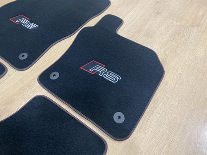 R.H.D Floor Car Mats For Audi RS3 2013-2020 8V RS Logo , Custom Design , Custom Embroidery Logo , Custom Mat Pattern for Your Vehicle