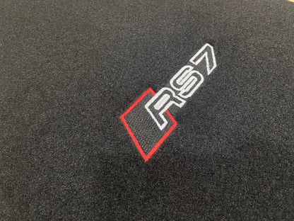 Audi RS7 2011-2018 C7 İçin Oto Paspaslar, Özel Tasarım, Özel Nakışlı Logo, Aracınıza Özel Paspas Deseni