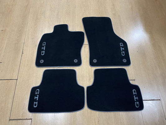 Luxury Floor Car Mats For Volkswagen Golf 8 GTD 2021-2025 , Set of 4 , Made to Order