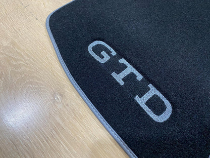 Luxury Floor Car Mats For Volkswagen Golf 8 GTD 2021-2025 , Set of 4 , Made to Order