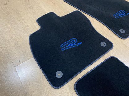 Floor Car Mats For Volkswagen Golf 8 R 2021-2025 , Custom Design , Custom Embroidery Logo , Custom Mat Pattern for Your Vehicle
