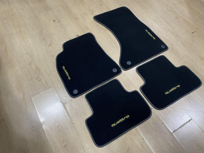 Floor Car Mats For Audi A4 2008-2015 B8 Quattro , Custom Design , Custom Embroidery Logo , Custom Mat Pattern for Your Vehicle