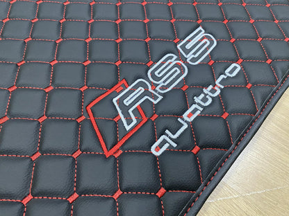 R.H.D Leather Car Mats For Audi RS5 2007-2015 Coupe , Custom Design , Custom Embroidery Logo , Custom Mat Pattern for Your Vehicle