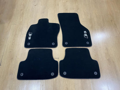 Audi S3 2013-2020 8V için Oto Paspasları, Özel Tasarım, İşlemeli Logo, Aracınıza Özel Paspas Deseni