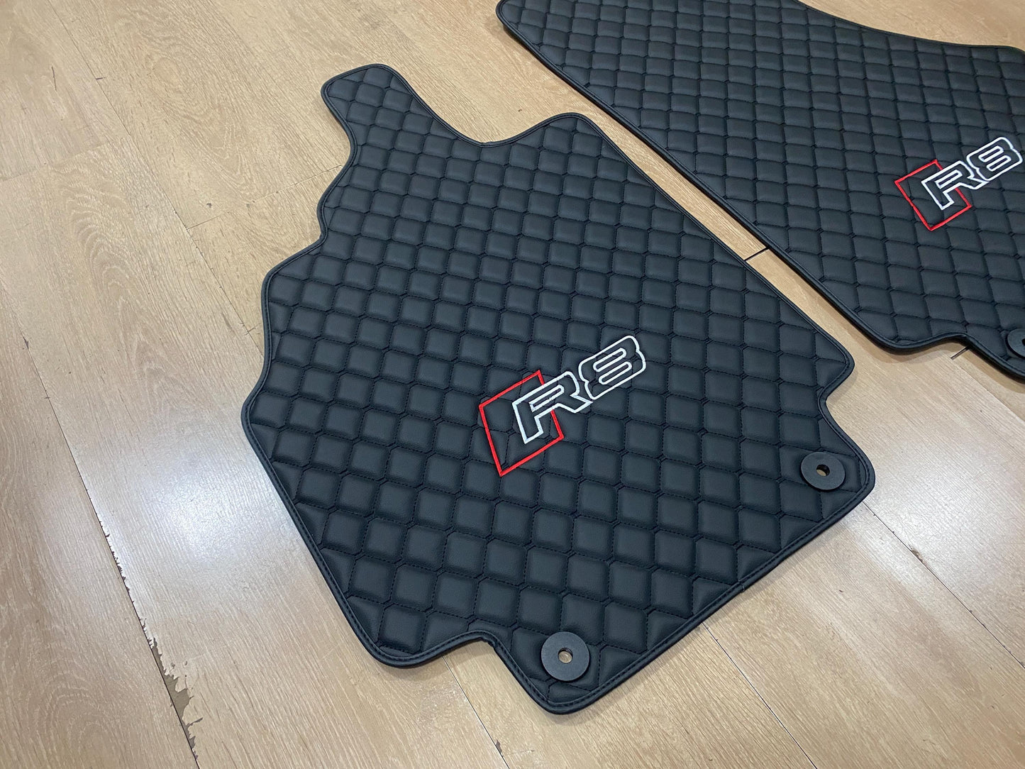 Leather Car Mats For Audi R8 2006-2015 , Custom Design , Custom Embroidery Logo , Custom Mat Pattern for Your Vehicle