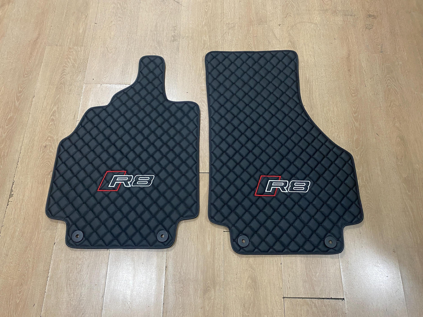 Leather Car Mats For Audi R8 2006-2015 , Custom Design , Custom Embroidery Logo , Custom Mat Pattern for Your Vehicle