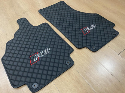 Leather Car Mats For Audi R8 2006-2015 , Custom Design , Custom Embroidery Logo , Custom Mat Pattern for Your Vehicle