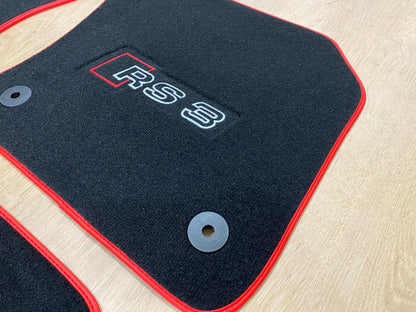 RHD Floor Car Mats For Audi RS3 2021-2025 8Y , Custom Design , Custom Embroidery Logo , Custom Mat Pattern for Your Vehicle