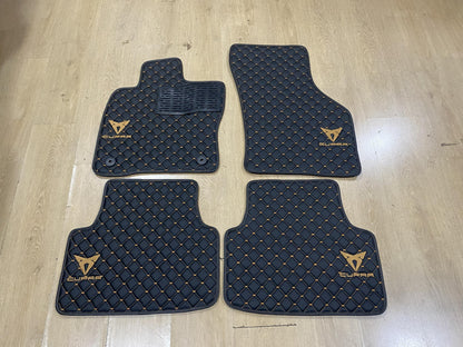 Leather Car Mats For Cupra Formentor TSI 2020-2025 , Custom Design , Custom Embroidery Logo , Custom Mat Pattern for Your Vehicle