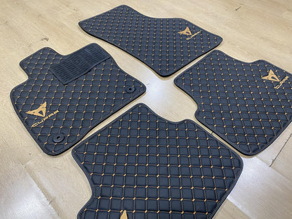 Leather Car Mats For Cupra Formentor TSI 2020-2025 , Custom Design , Custom Embroidery Logo , Custom Mat Pattern for Your Vehicle