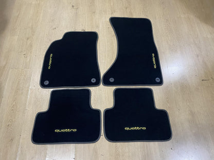 Floor Car Mats For Audi A4 2008-2015 B8 Quattro , Custom Design , Custom Embroidery Logo , Custom Mat Pattern for Your Vehicle