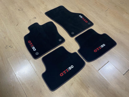 Luxury Floor Car Mats For Volkswagen Golf 8 GTI50 2021-2025 , Set of 4 , Made to Order