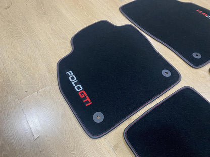 Luxury Floor Car Mats For Volkswagen Polo GTI 2019-2025 , Set of 4 , Made to Order