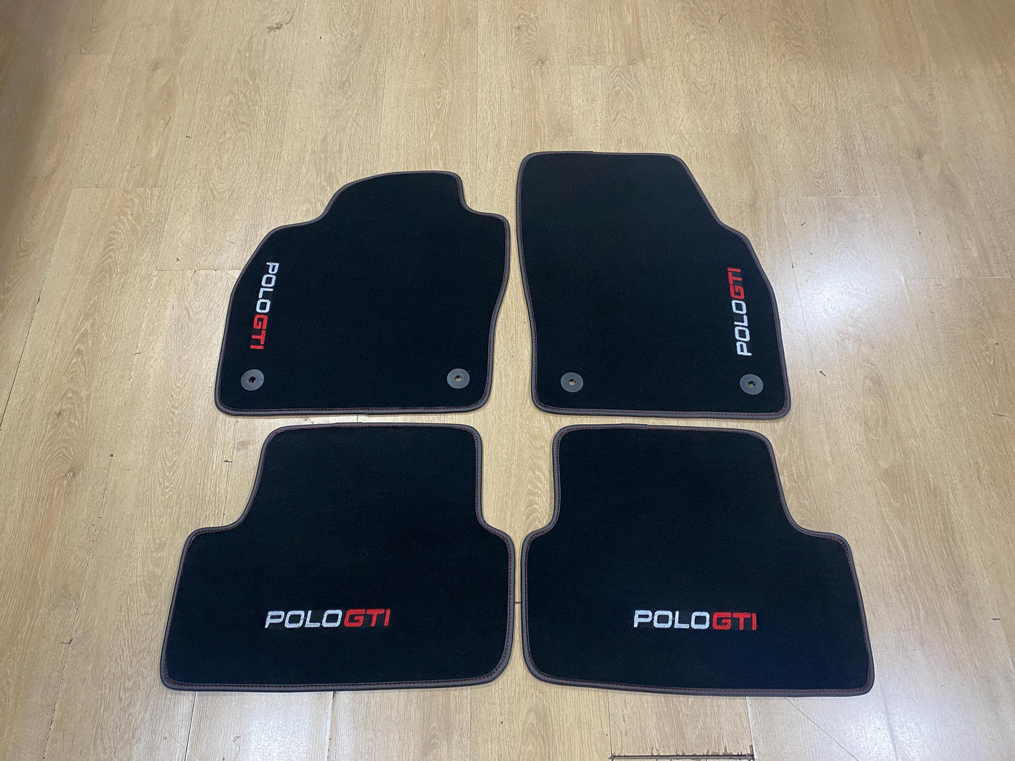 Luxury Floor Car Mats For Volkswagen Polo GTI 2019-2025 , Set of 4 , Made to Order