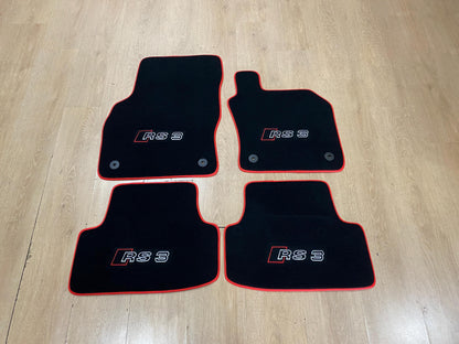 RHD Floor Car Mats For Audi RS3 2021-2025 8Y , Custom Design , Custom Embroidery Logo , Custom Mat Pattern for Your Vehicle